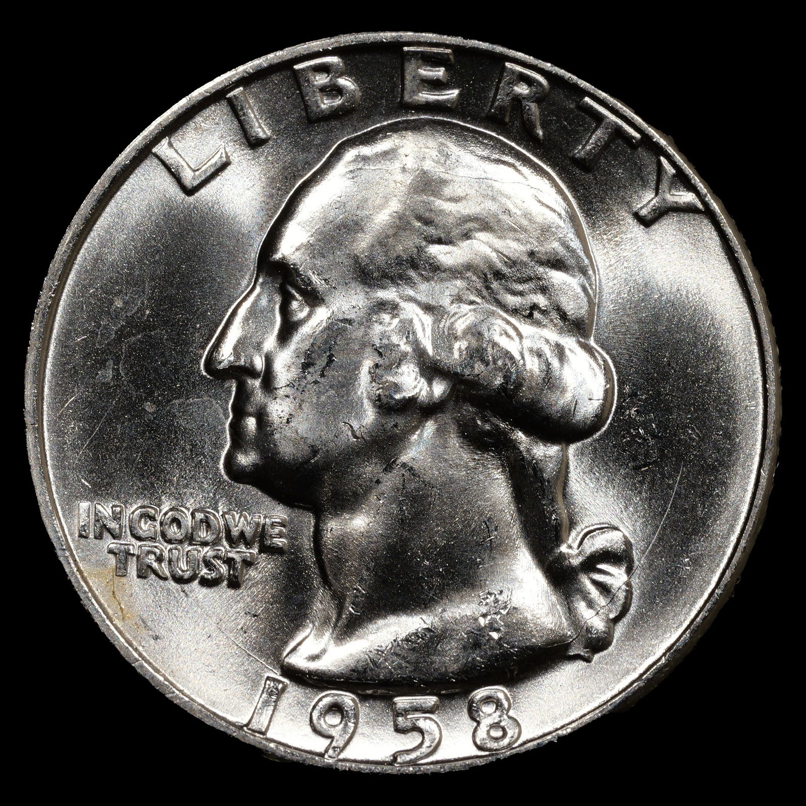 1958-D Washington Silver Quarter - 25c - GEM Uncirculated (1 of 2)