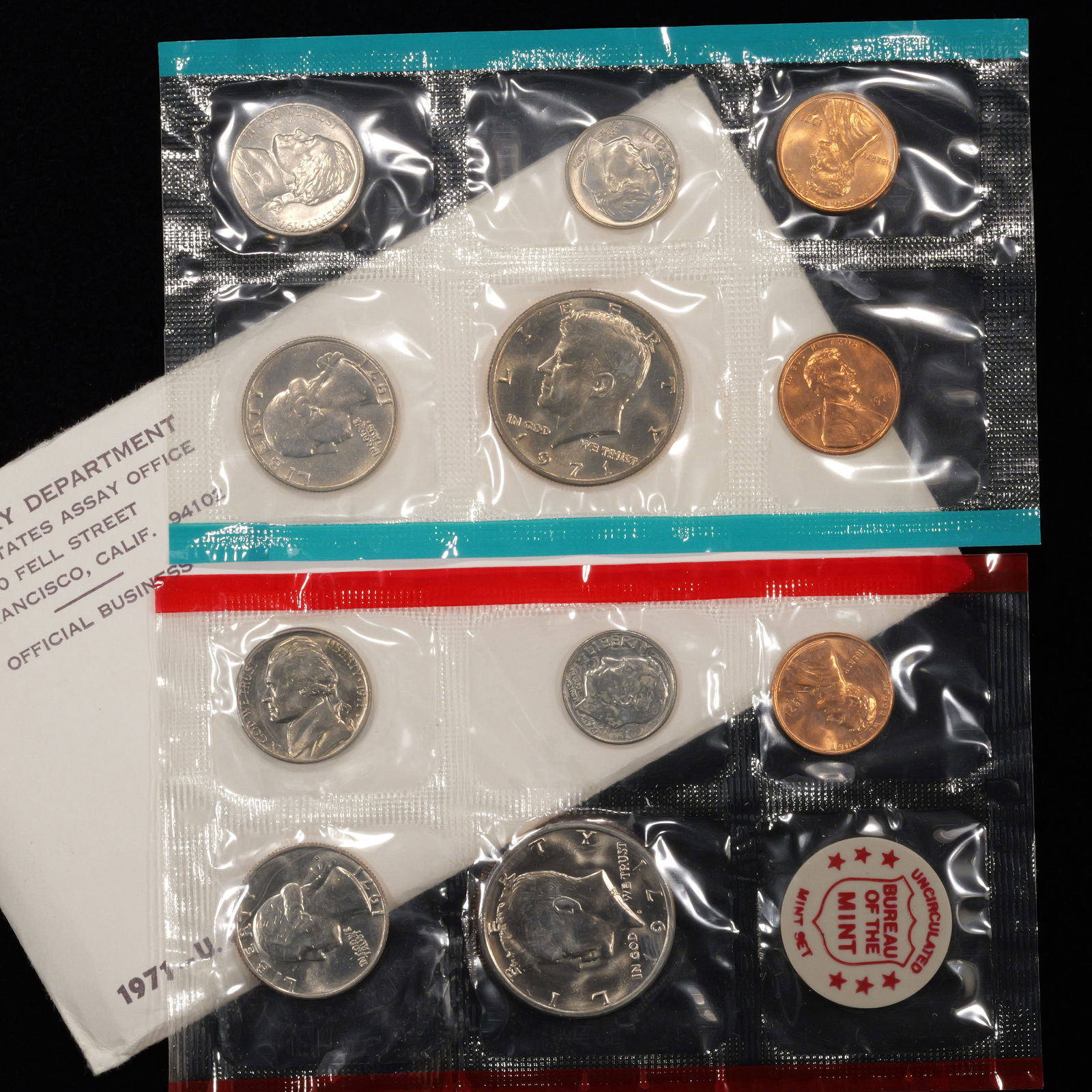 1971 US Mint Uncirculated Set - P & D - Sealed in Original Flat Pack (1 of 1)