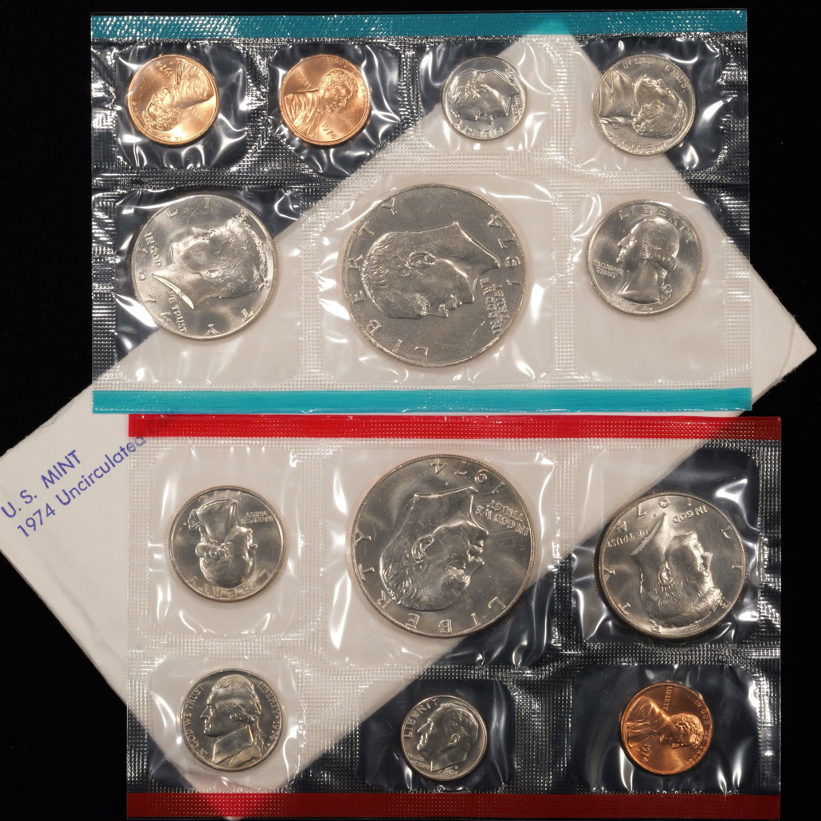 1974 US Mint Uncirculated Set - P & D - Sealed in Original Flat Pack (1 of 2)