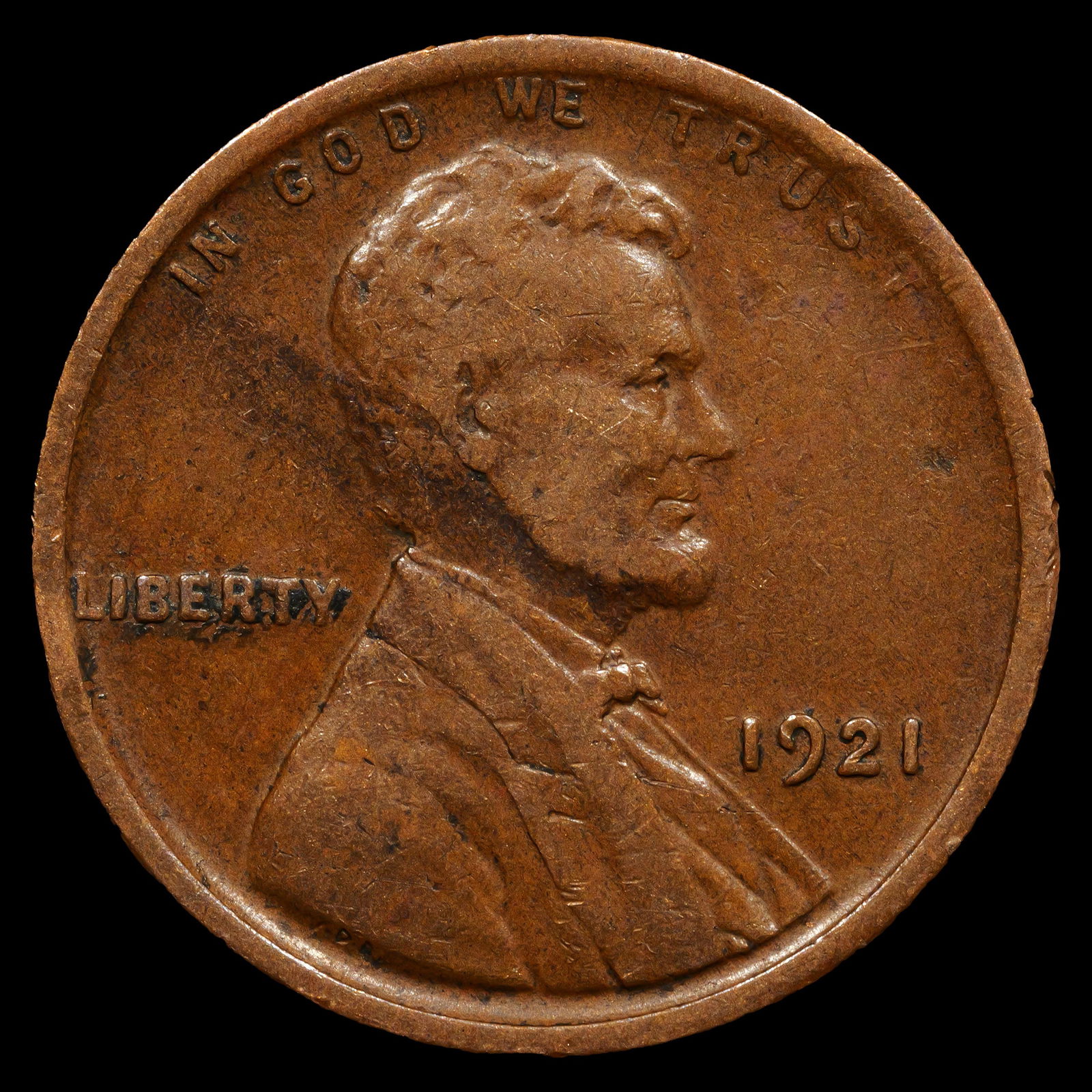1921 Lincoln Wheat Cent - 1c - Circulated *SEMI KEY* (1 of 2)