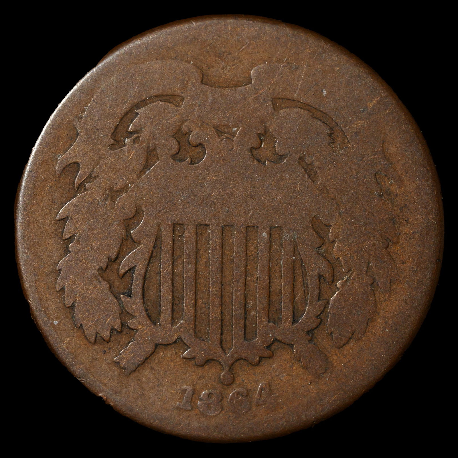 1864 Two Cent Piece - 2c - About Good (1 of 2)