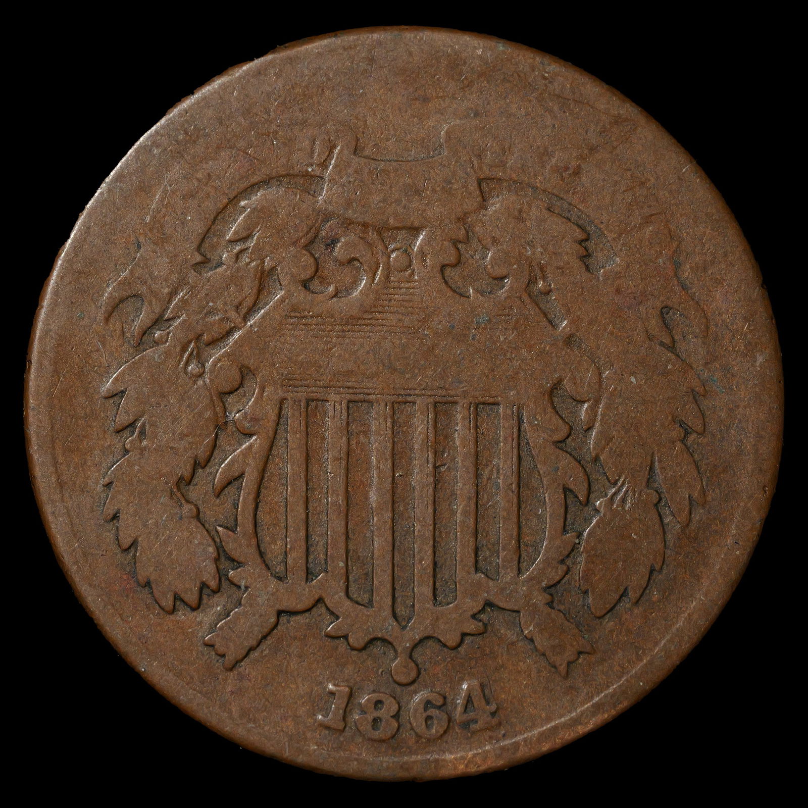 1864 Two Cent Piece - 2c - Good (1 of 2)
