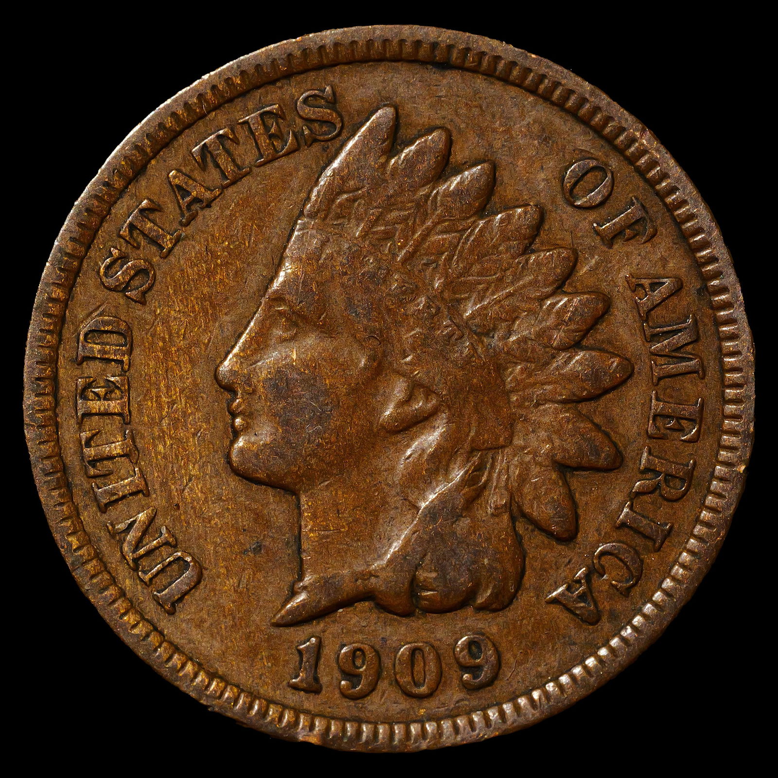 1909 Indian Head Cent - 1c - About Uncirculated (1 of 2)