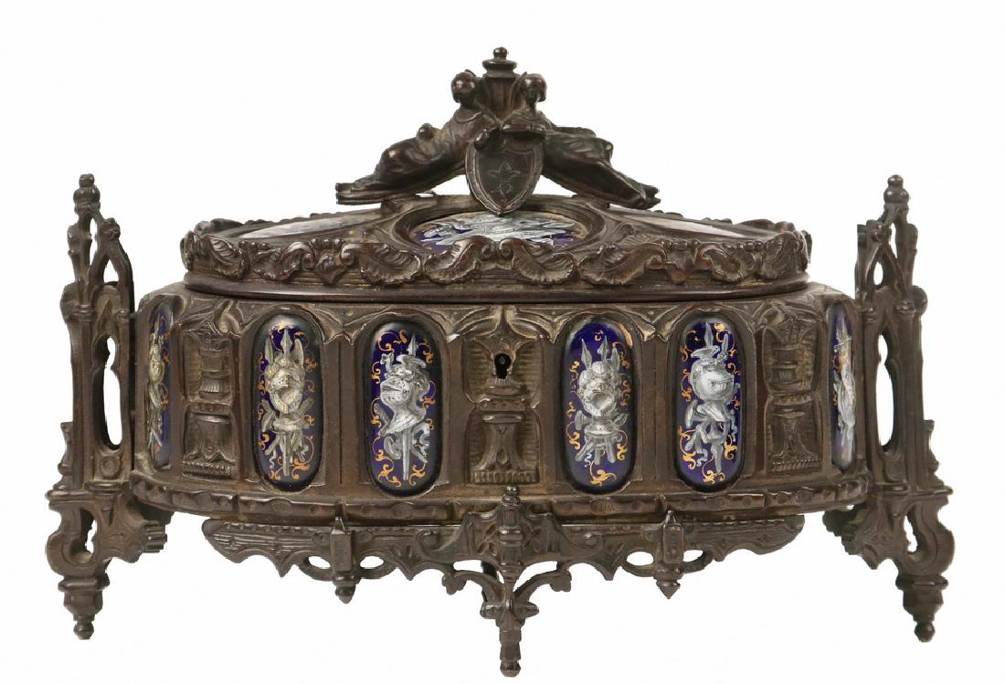 TAHAN BRONZE BOX WITH PORCELAIN PANELS (1 of 5)