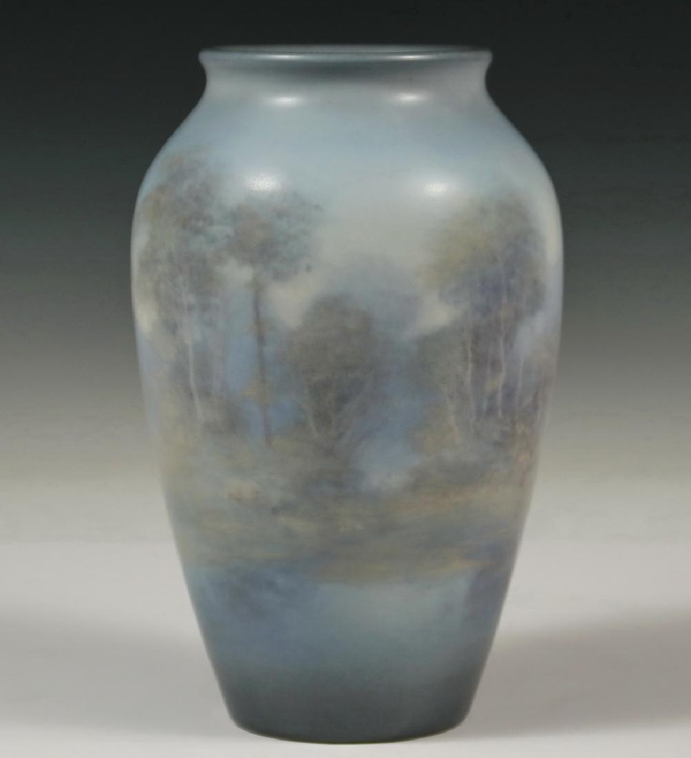 ROOKWOOD POTTERY VELLUM VASE, EDWARD T. HURLEY (1 of 4)
