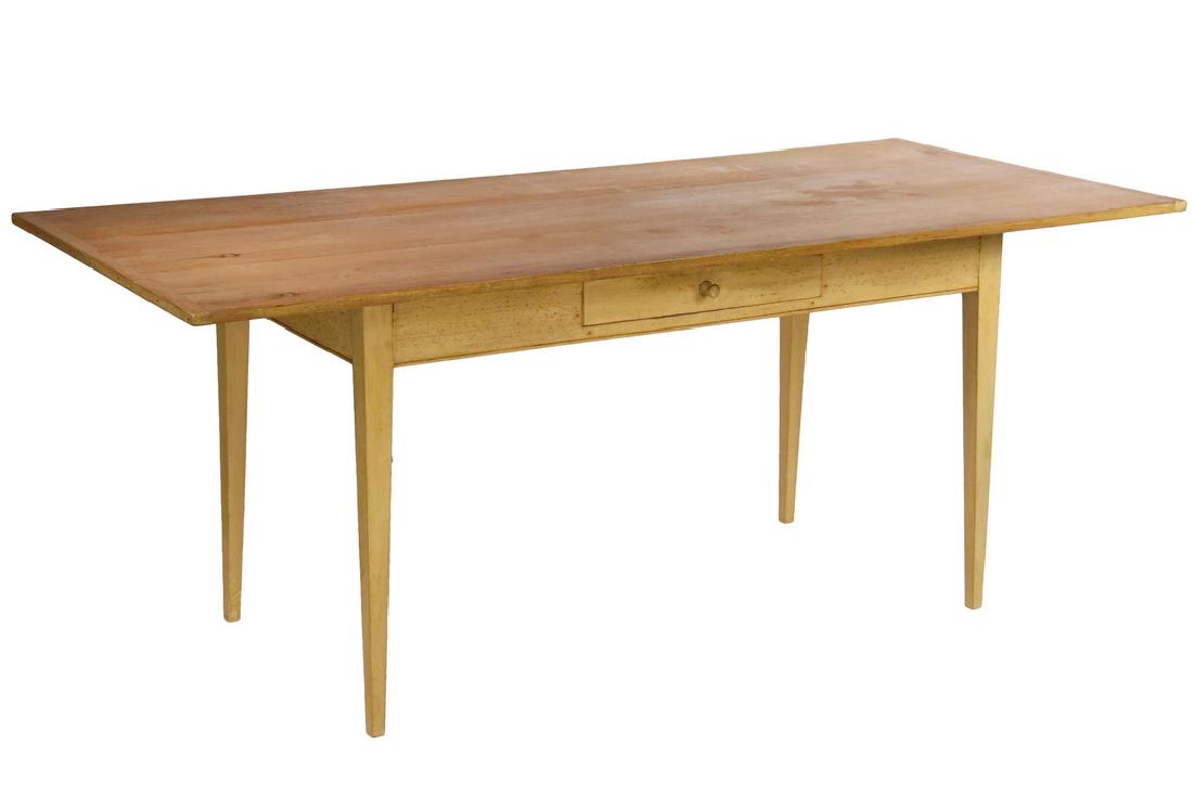 CUSTOM PINE PLANK COUNTRY HEPPLEWHITE TABLE (1 of 3)