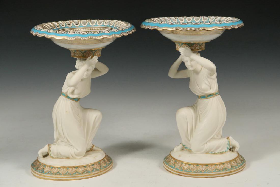 PAIR OF COPELAND ENGLISH PORCELAIN COMPOTES (1 of 5)