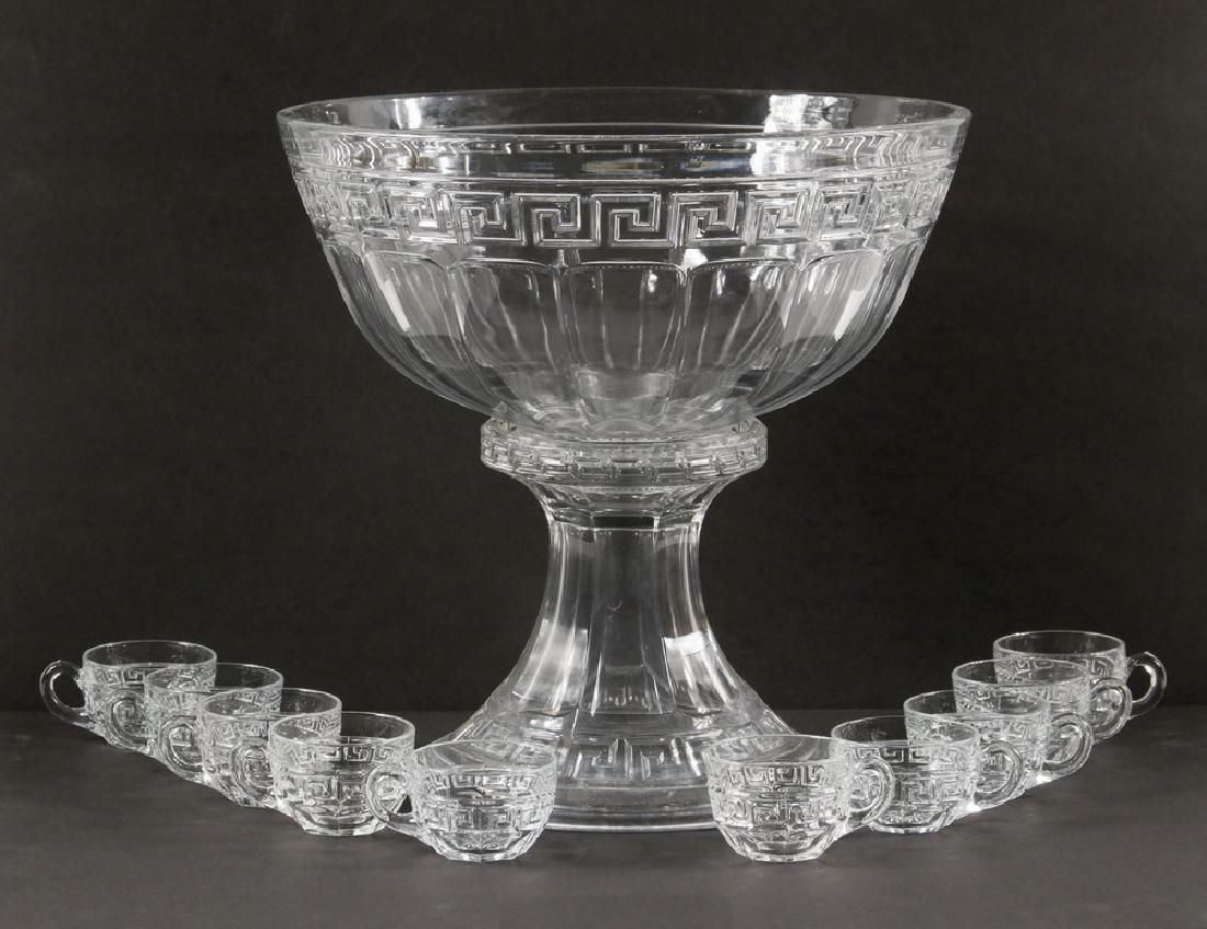 (12 PC) HEISEY GLASS PUNCHBOWL SET (1 of 2)