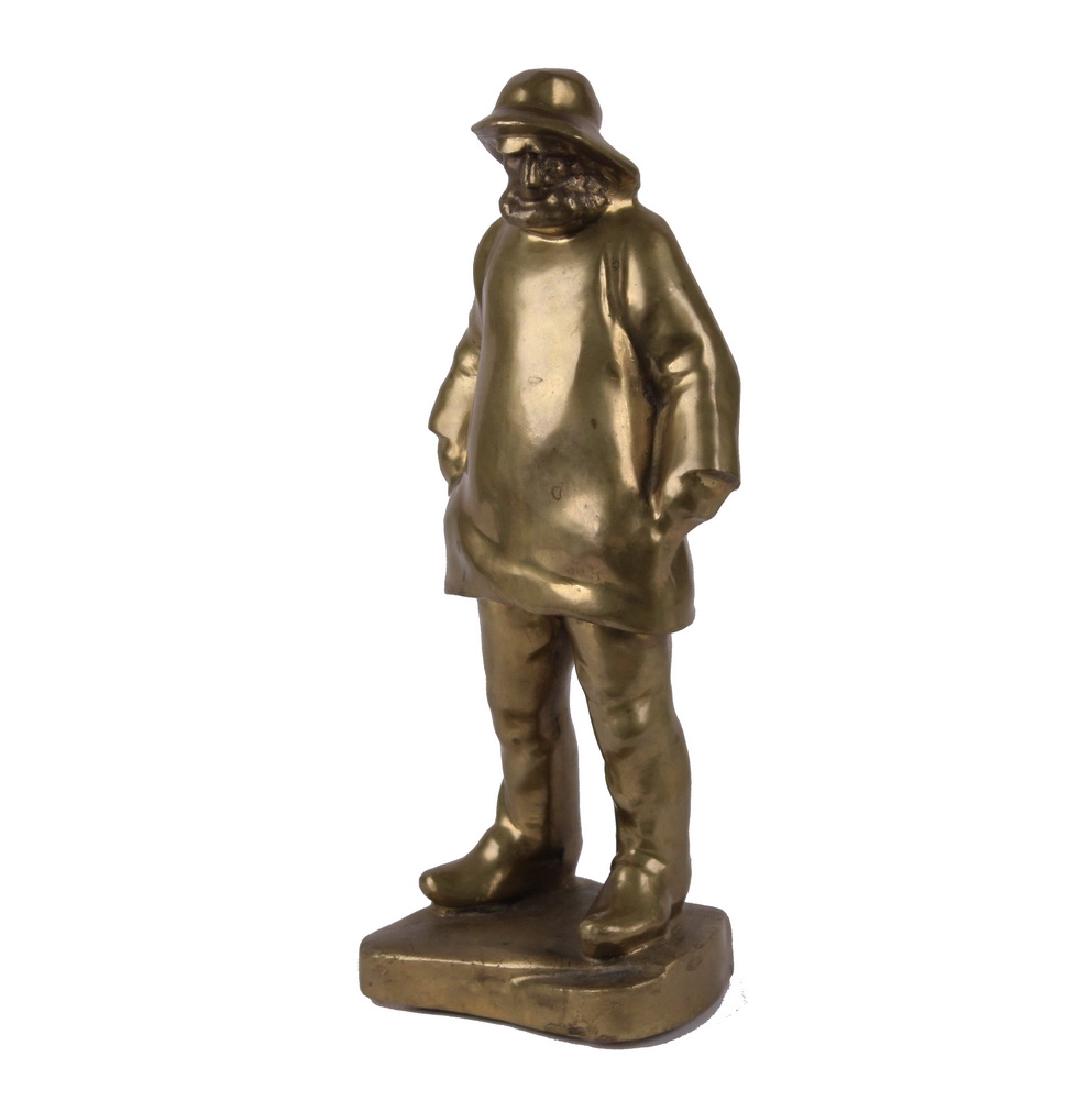 BRASS FISHERMAN SCULPTURE (1 of 2)