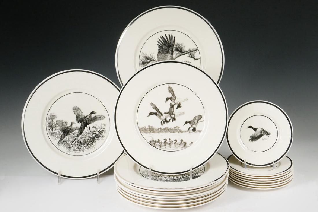 (18 PC) WILD GAME BIRDS PLATE SET (1 of 3)