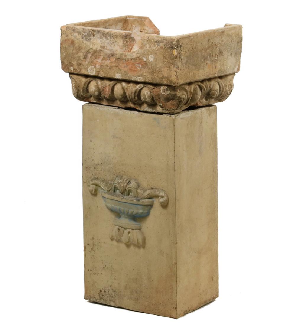 TWO-PART FRENCH TERRA COTTA CHIMNEY STACK (1 of 3)