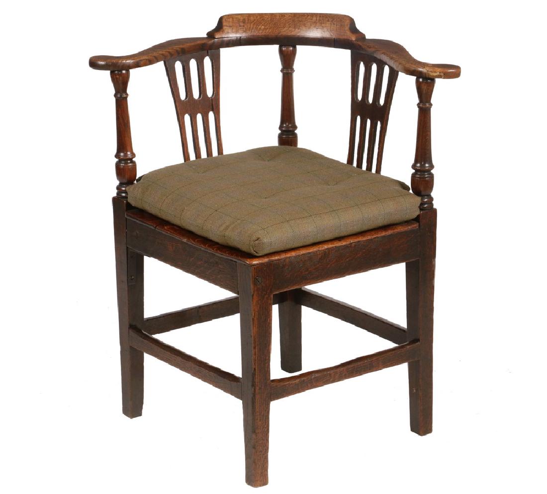 18TH C. ENGLISH CORNER CHAIR (1 of 3)