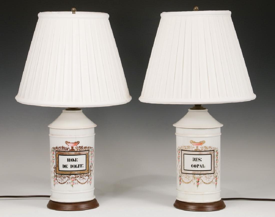 PAIR APOTHECARY JAR TABLE LAMPS (1 of 2)