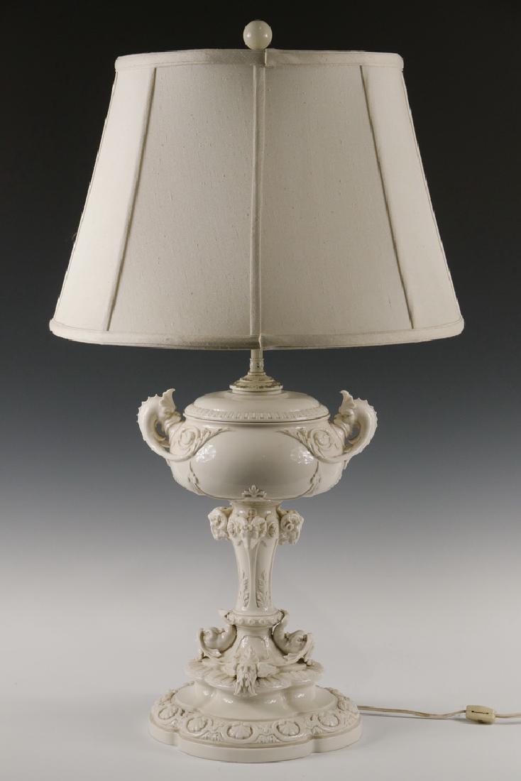 ROYAL WORCESTER PORCELAIN LAMP (1 of 2)