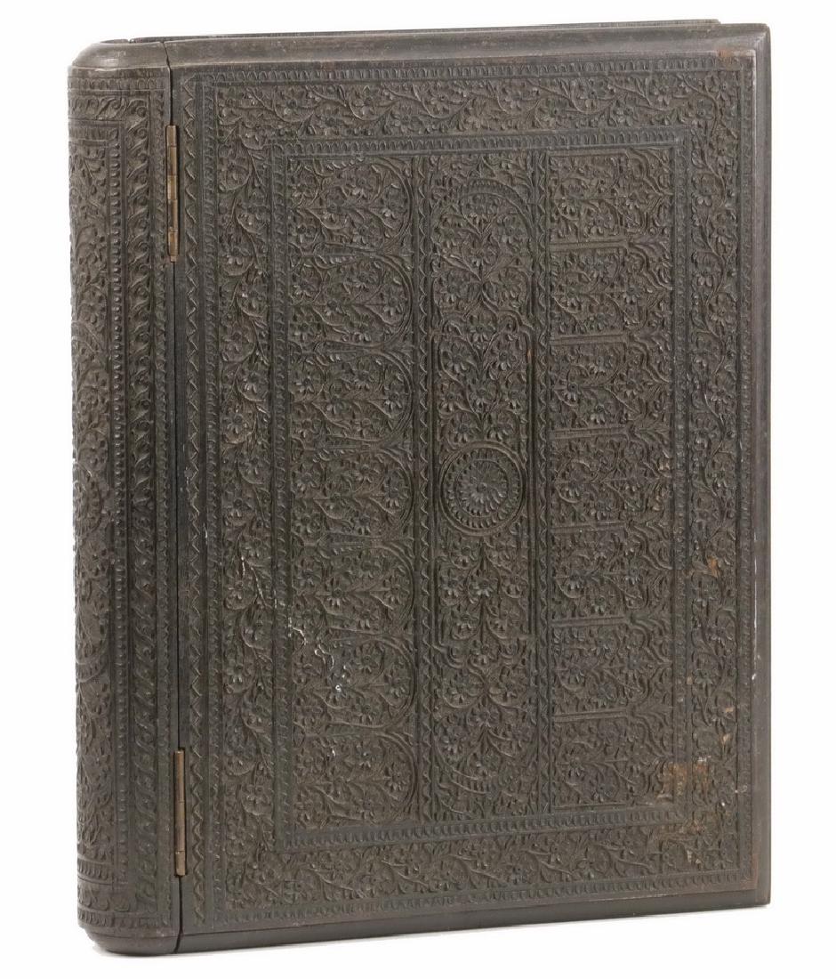 19TH C. CARVED BOOK COVER (1 of 2)