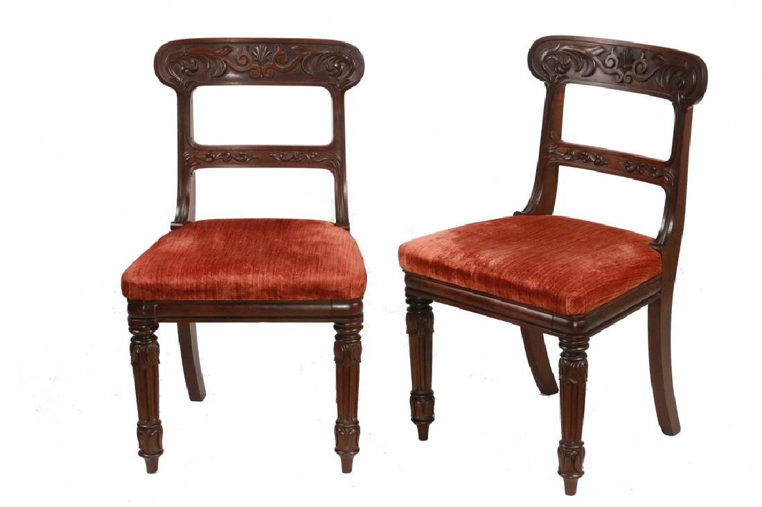 PAIR FEDERAL CARVED SIDE CHAIRS (1 of 2)