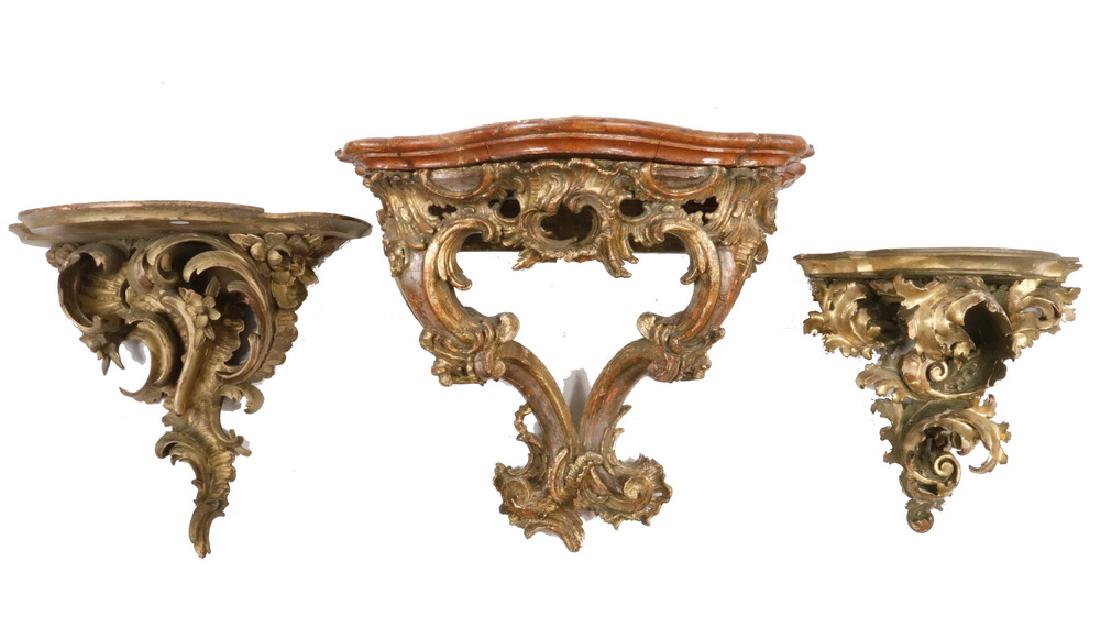 (2) ITALIAN CARVED SHELVES (1 of 1)