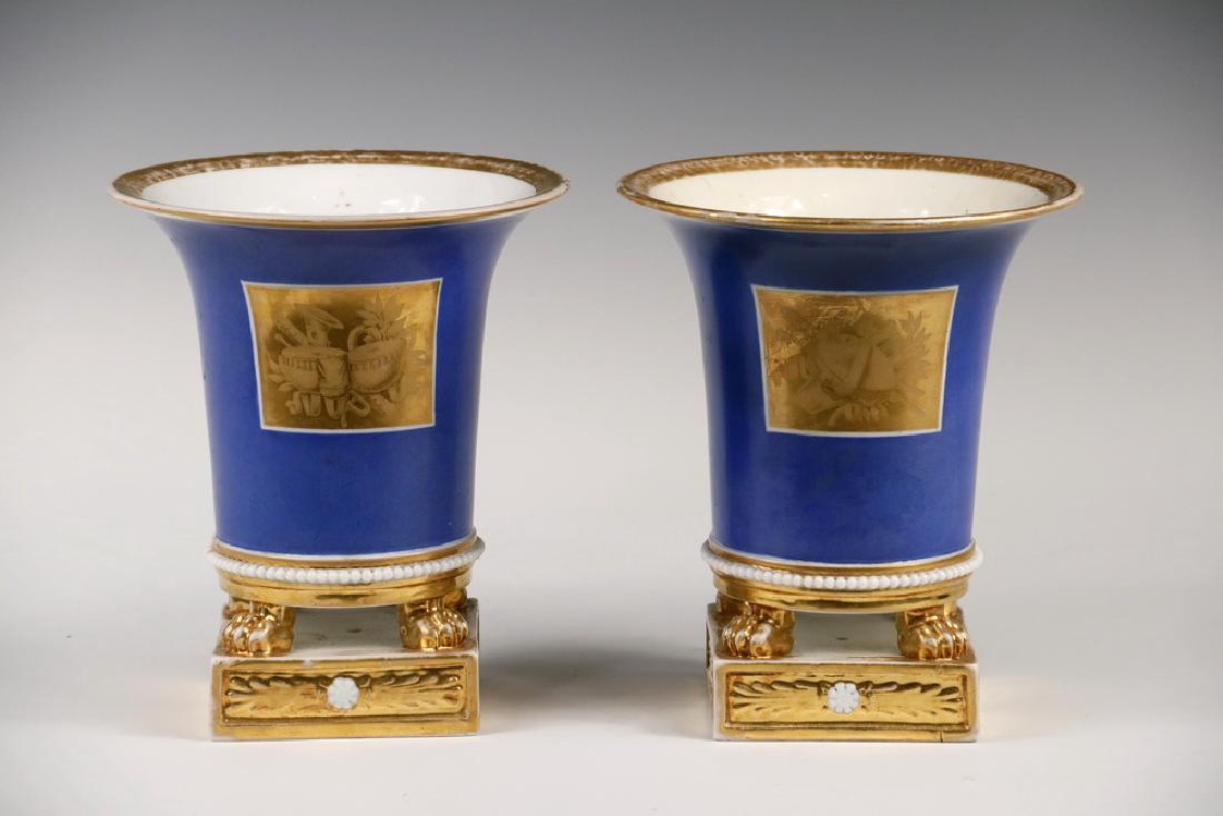 PAIR OLD PARIS PORCELAIN VASES (1 of 2)