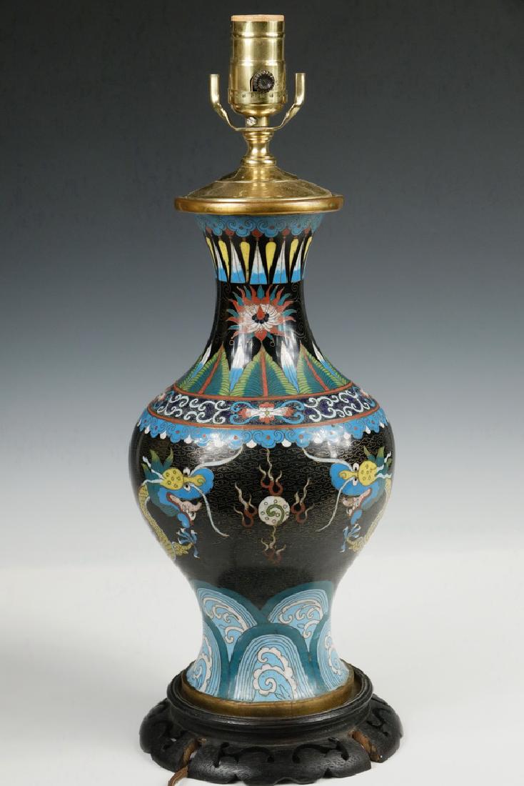 CHINESE CLOISONNE LAMP (1 of 5)