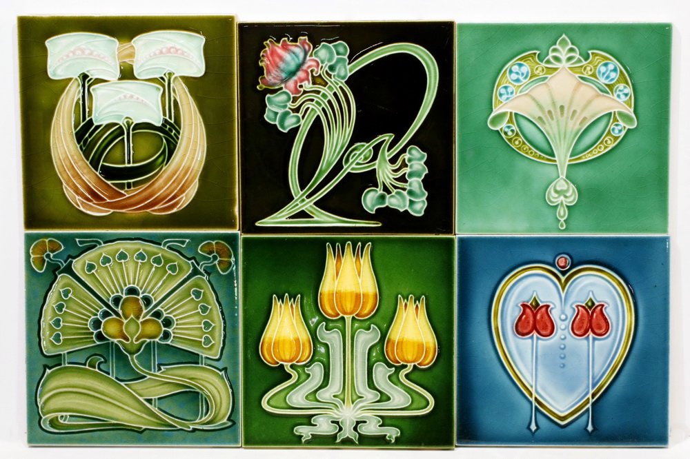 (11) ENGLISH ART NOUVEAU TILES (1 of 4)