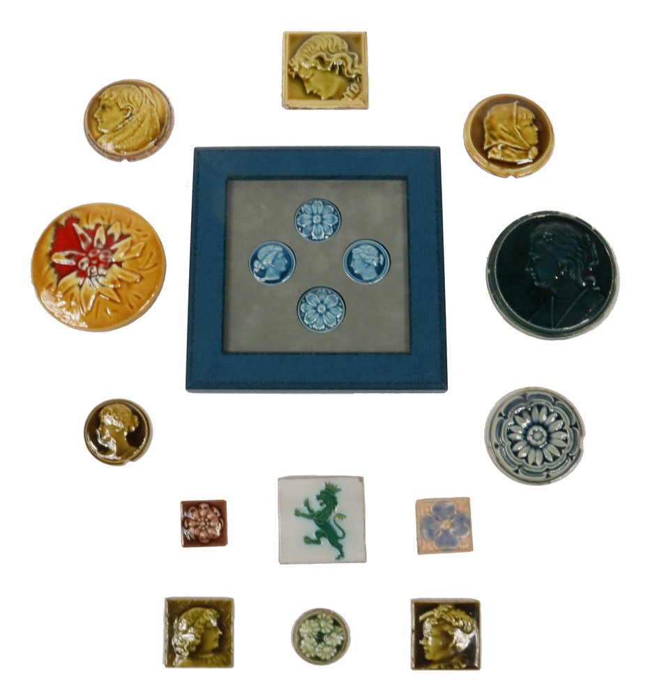 (14 PCS) AMERICAN STOVE TILES (1 of 16)