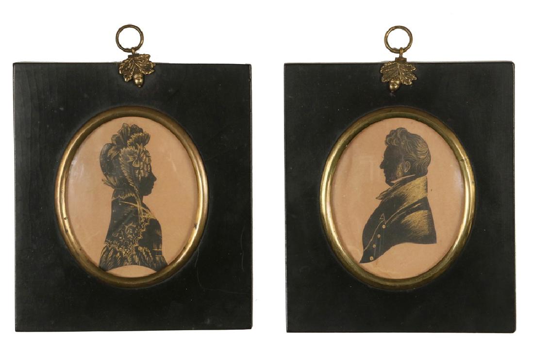 PAIR OF SILHOUETTE MINIATURES (1 of 4)