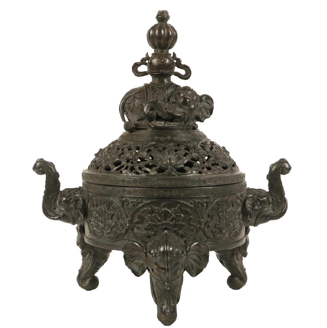 CHINESE BRONZE CENSER (1 of 6)