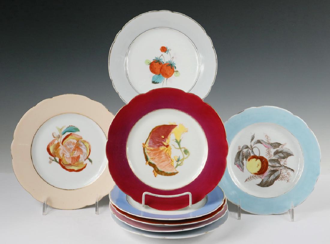 (8) PORCELAIN FRUIT PLATES (1 of 2)