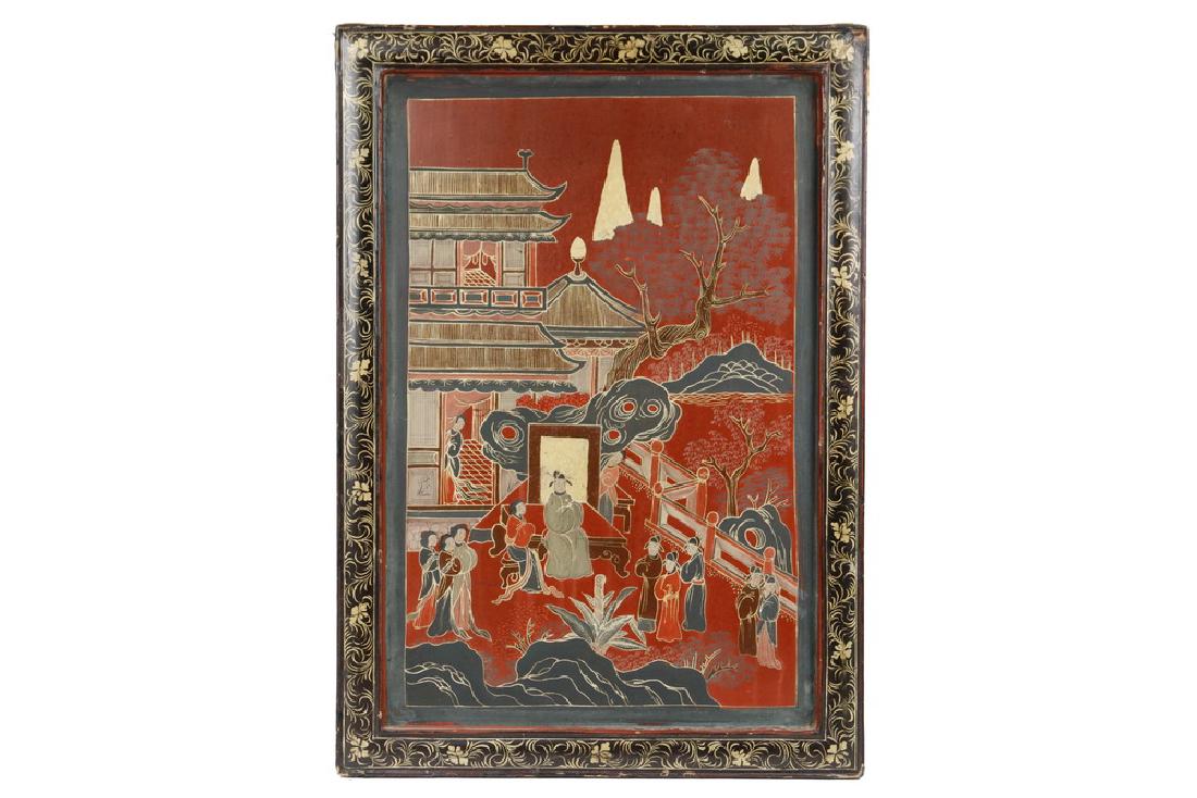 CHINESE LACQUERED PANEL (1 of 2)