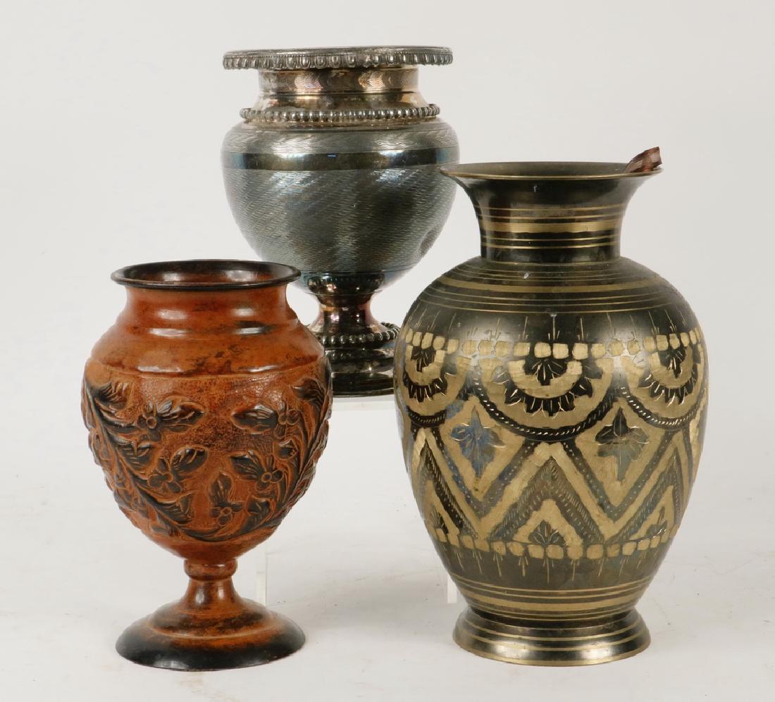 (3) METAL VASES (1 of 1)