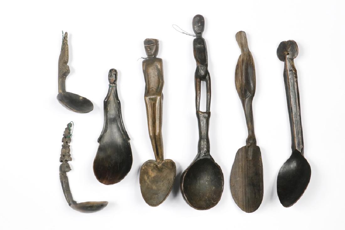 (7) PHILIPPINE CARVED SPOONS (1 of 1)
