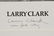 LARRY CLARK (CA/OK, 1943 - ) - 2