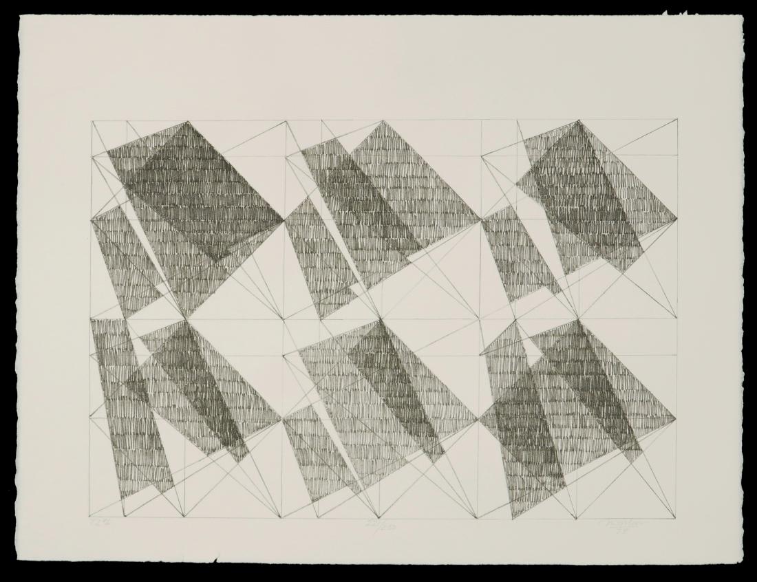 JACK TWORKOV (NY/MA, 1900-1982): "TL#6", lithograph on paper, pencil signed, titled and numbered 221/250, with label that reads "The Print Club of Cleveland Publication Number 58, 1950. T.L. No. VI, by Jack Tworkov, American 1900 - .