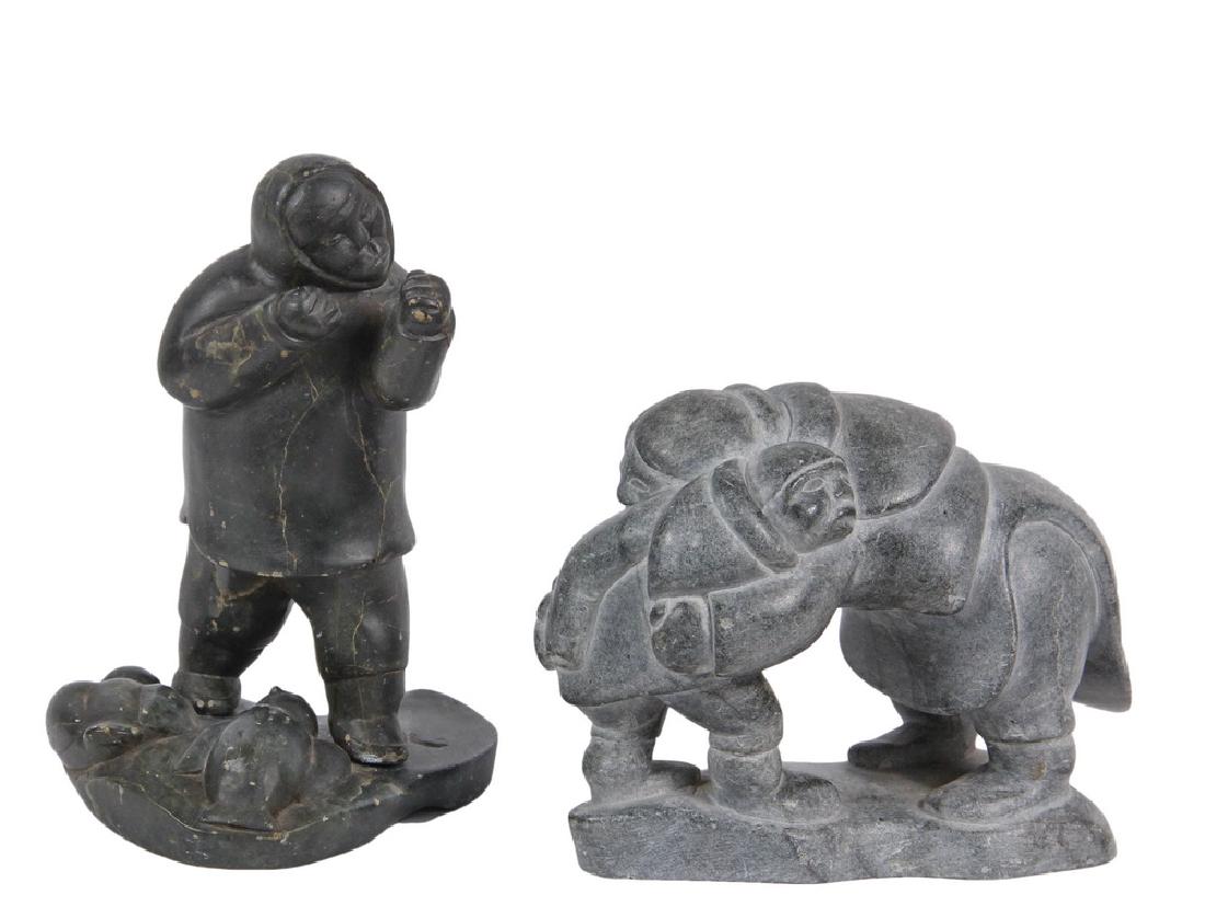(2) INUIT STONE CARVINGS (1 of 7)
