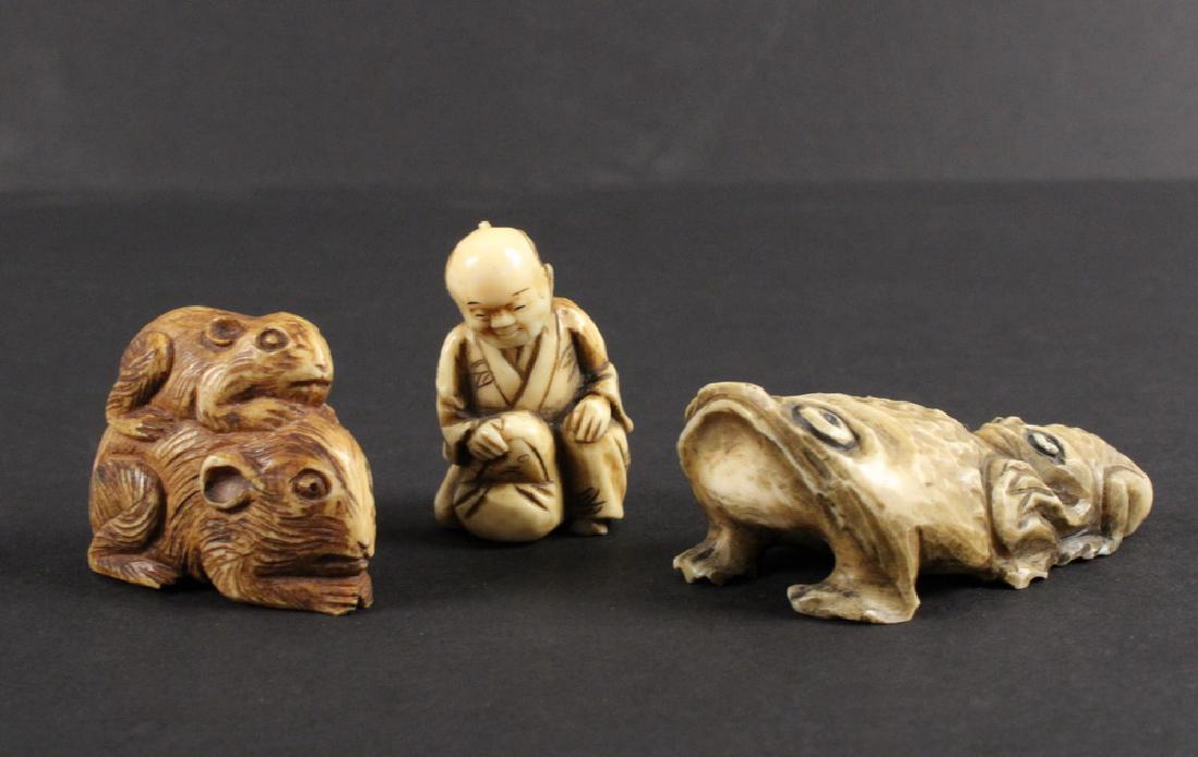 (3) JAPANESE NETSUKE (1 of 5)