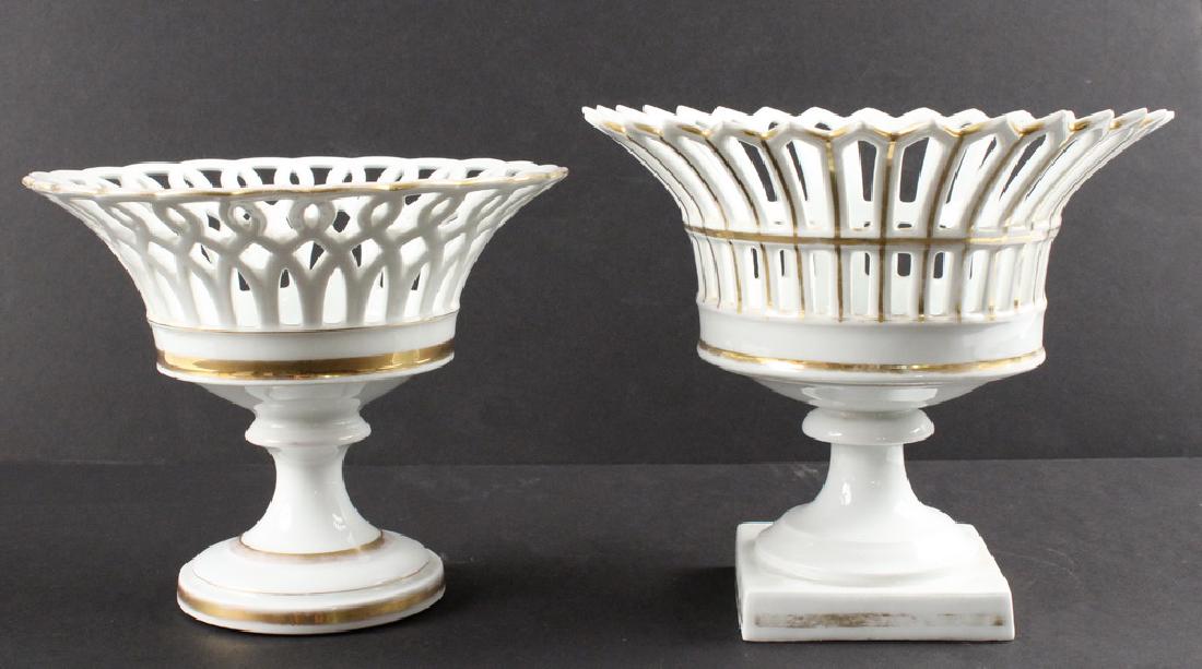 (2) OLD PARIS PORCELAIN COMPOTES (1 of 2)