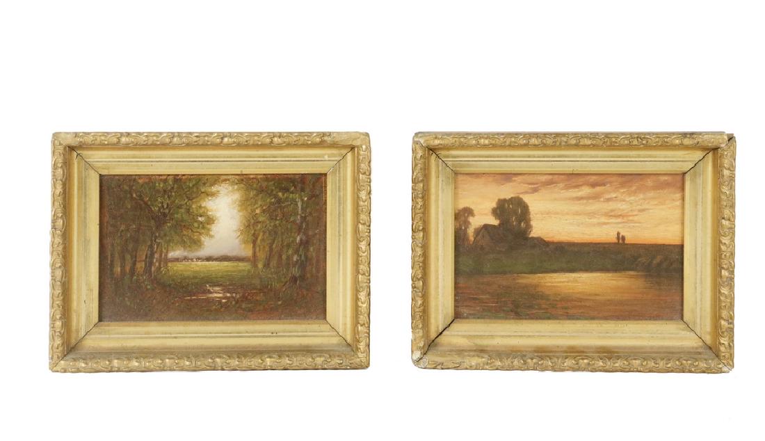 PR OF 19TH C. ENGLISH MINIATURE LANDSCAPE PAINTINGS (1 of 2)