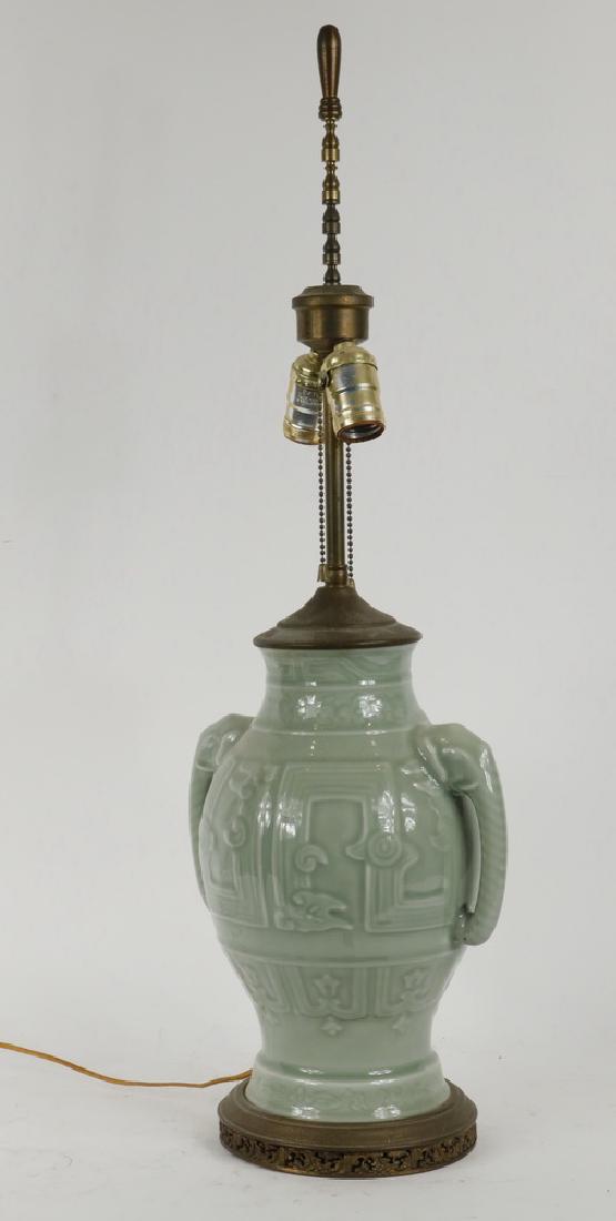CHINESE POTTERY LAMP (1 of 2)