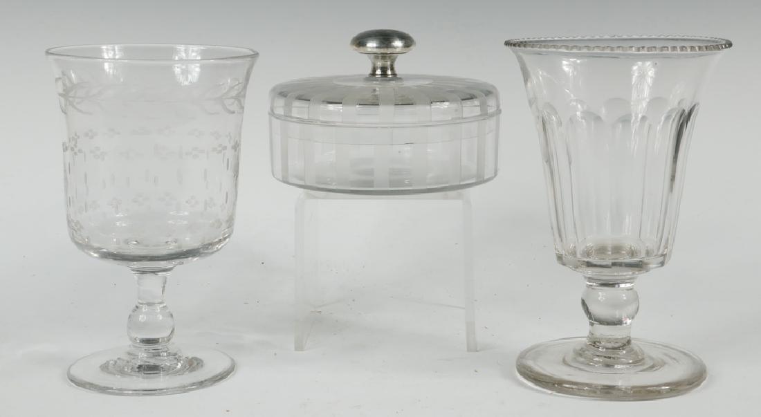 (3) CLEAR GLASS VESSELS (1 of 2)