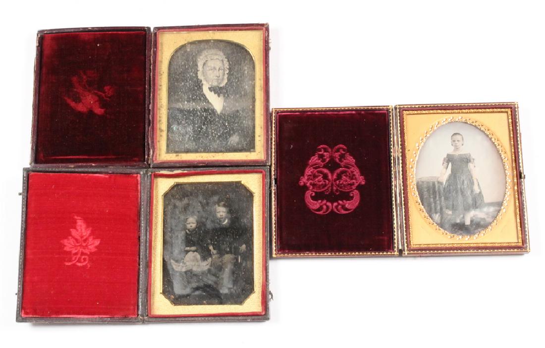 (3) HALF-PLATE CASED DAGUERREOTYPE PHOTOS (1 of 2)