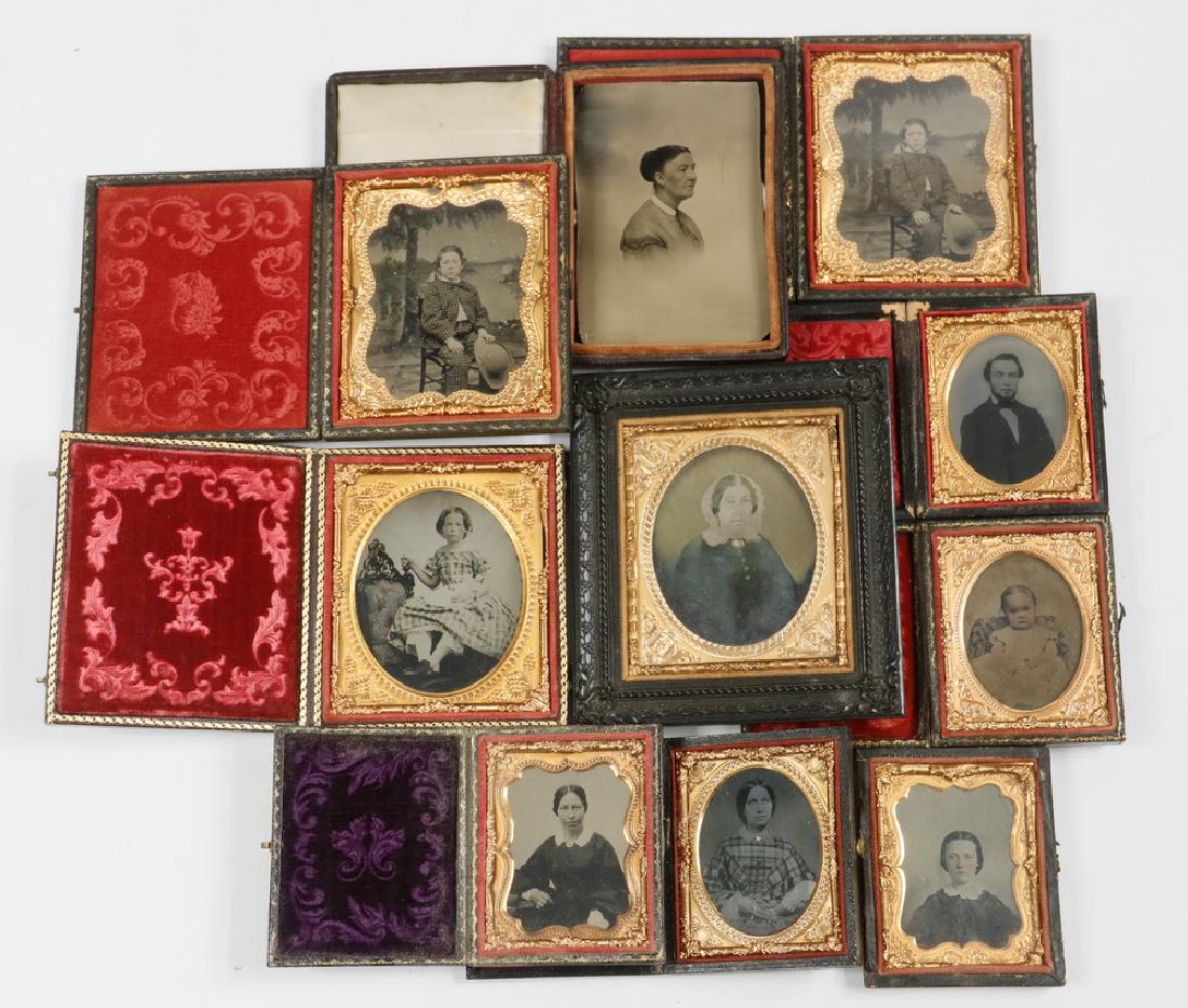 (10) CASED OR FRAMED TINTYPES (1 of 3)