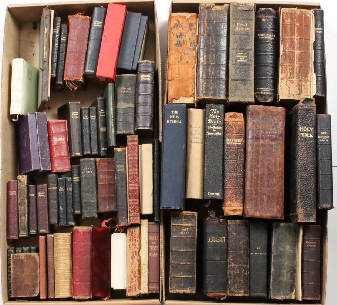 (66) BIBLES, HYMNALS, PRAYER BOOKS, FROM THE (1 of 2)