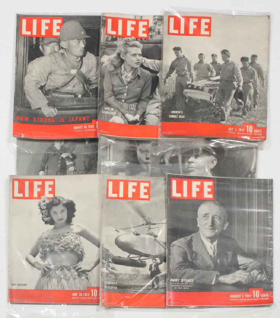 (55) 1943 LIFE MAGAZINES (1 of 2)