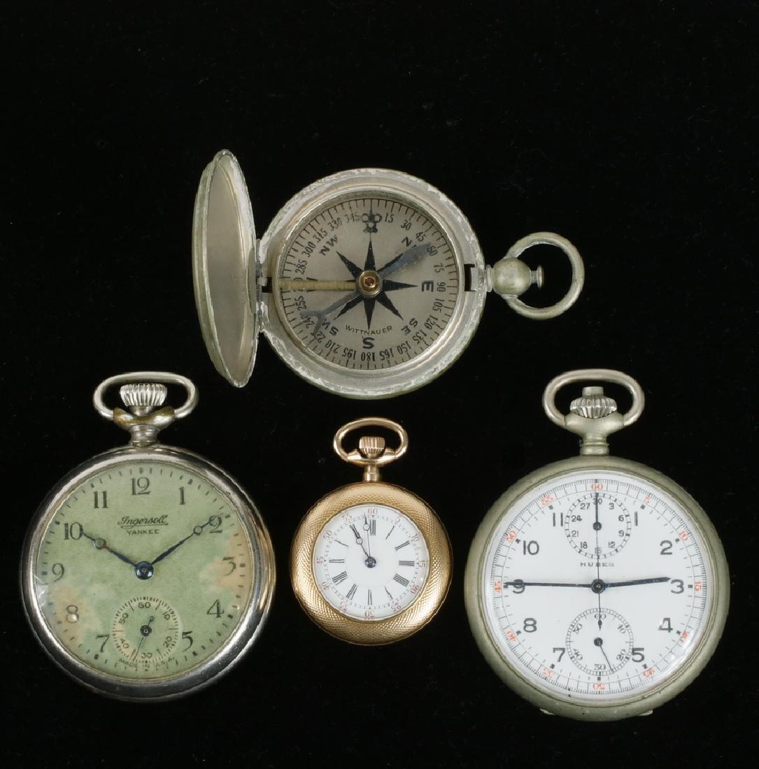 (3) POCKET WATCHES & (1) COMPASS (1 of 2)