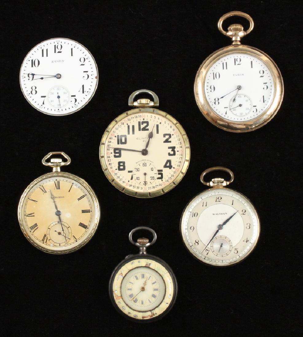 (6) OPEN FACE POCKET WATCHES (1 of 3)
