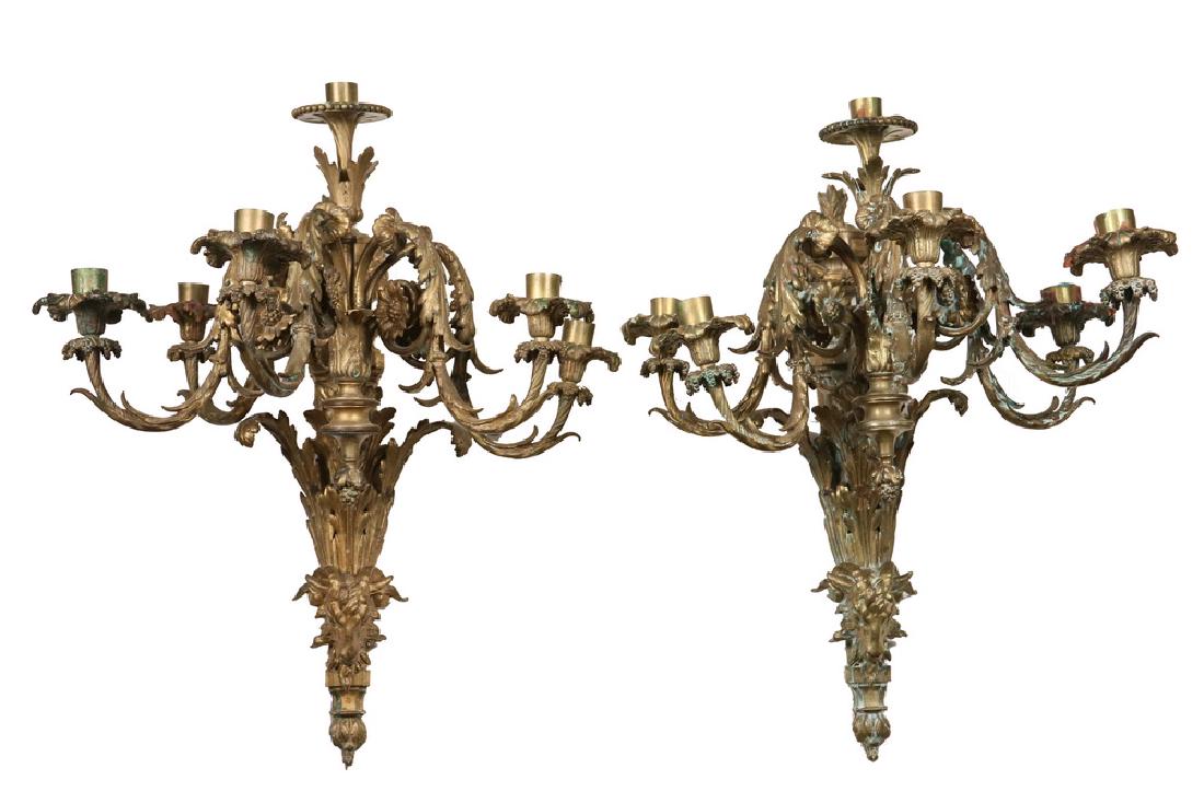 PR OF MONUMENTAL FRENCH WALL SCONCES (1 of 13)