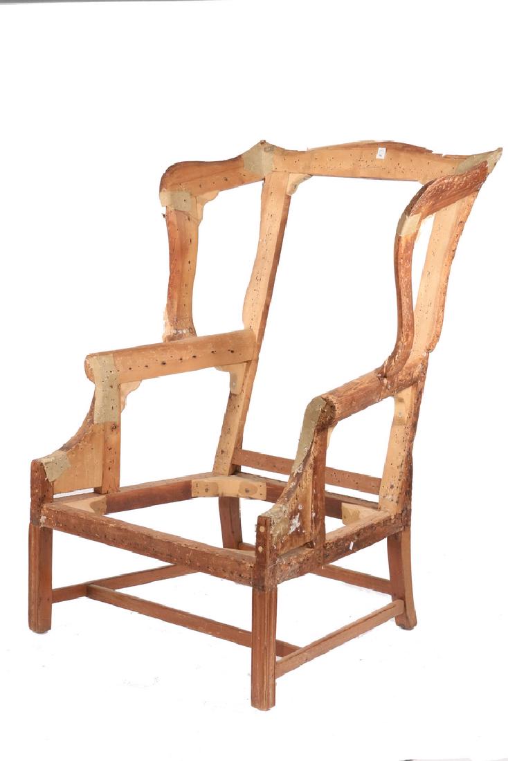 PERIOD CHIPPENDALE WINGCHAIR FRAME (1 of 2)