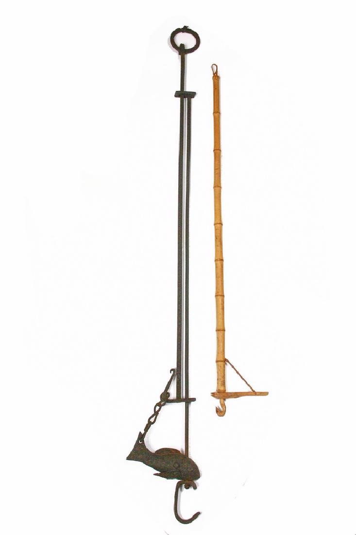 RARE JAPANESE FIREPLACE HANGER (& BONSAI RAKE) (1 of 2)