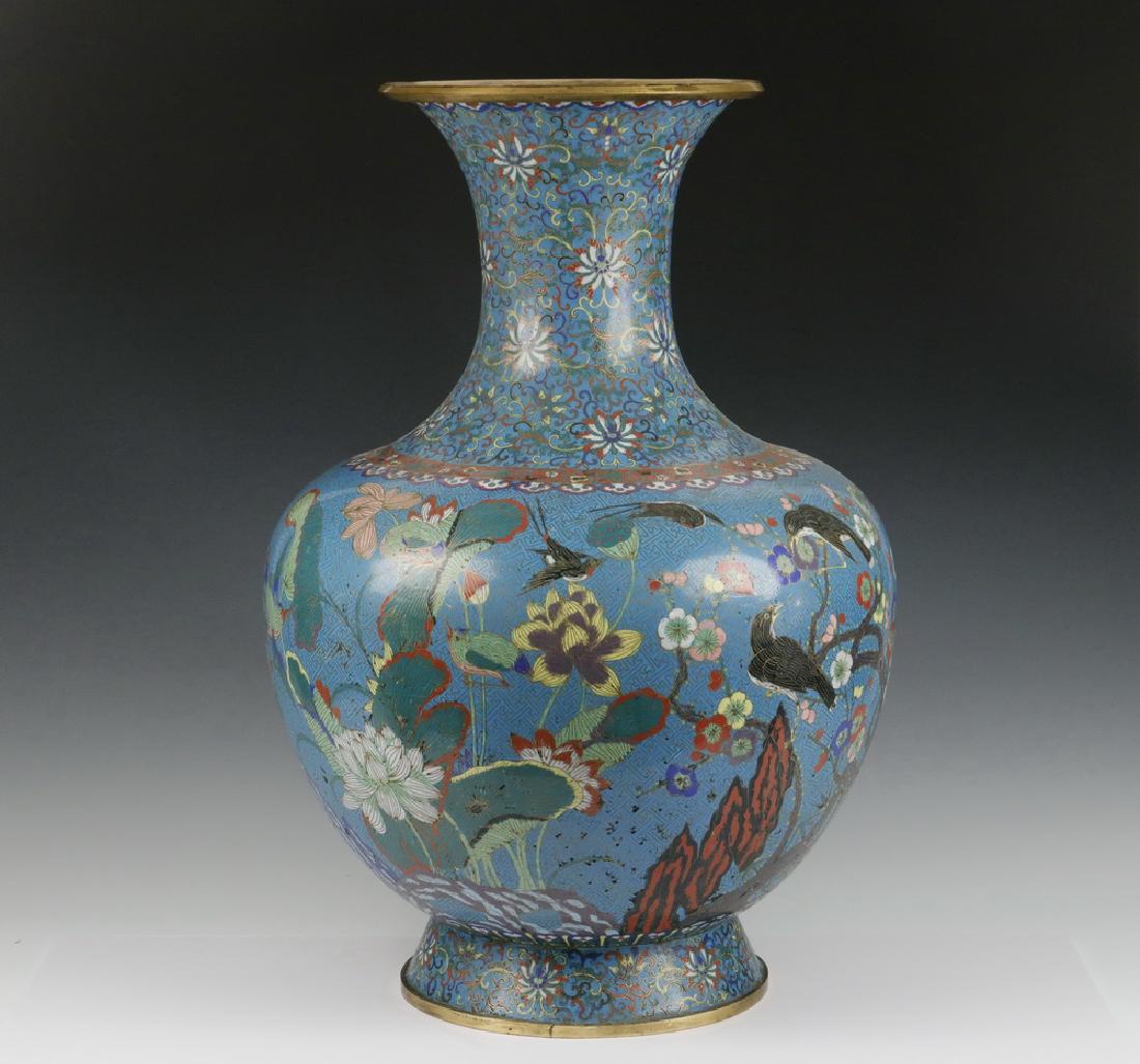 CHINESE CLOISONNE FLOOR VASE (1 of 10)