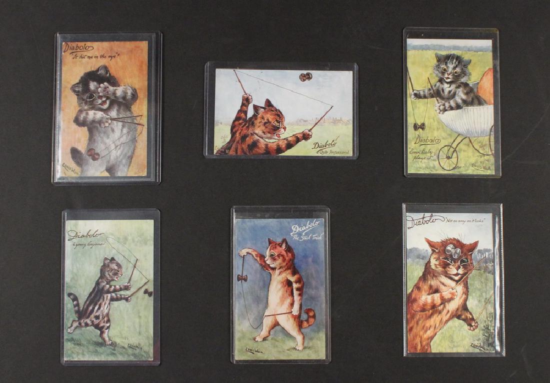 (6) RARE LOUIS WAIN CAT POSTCARDS (1 of 2)
